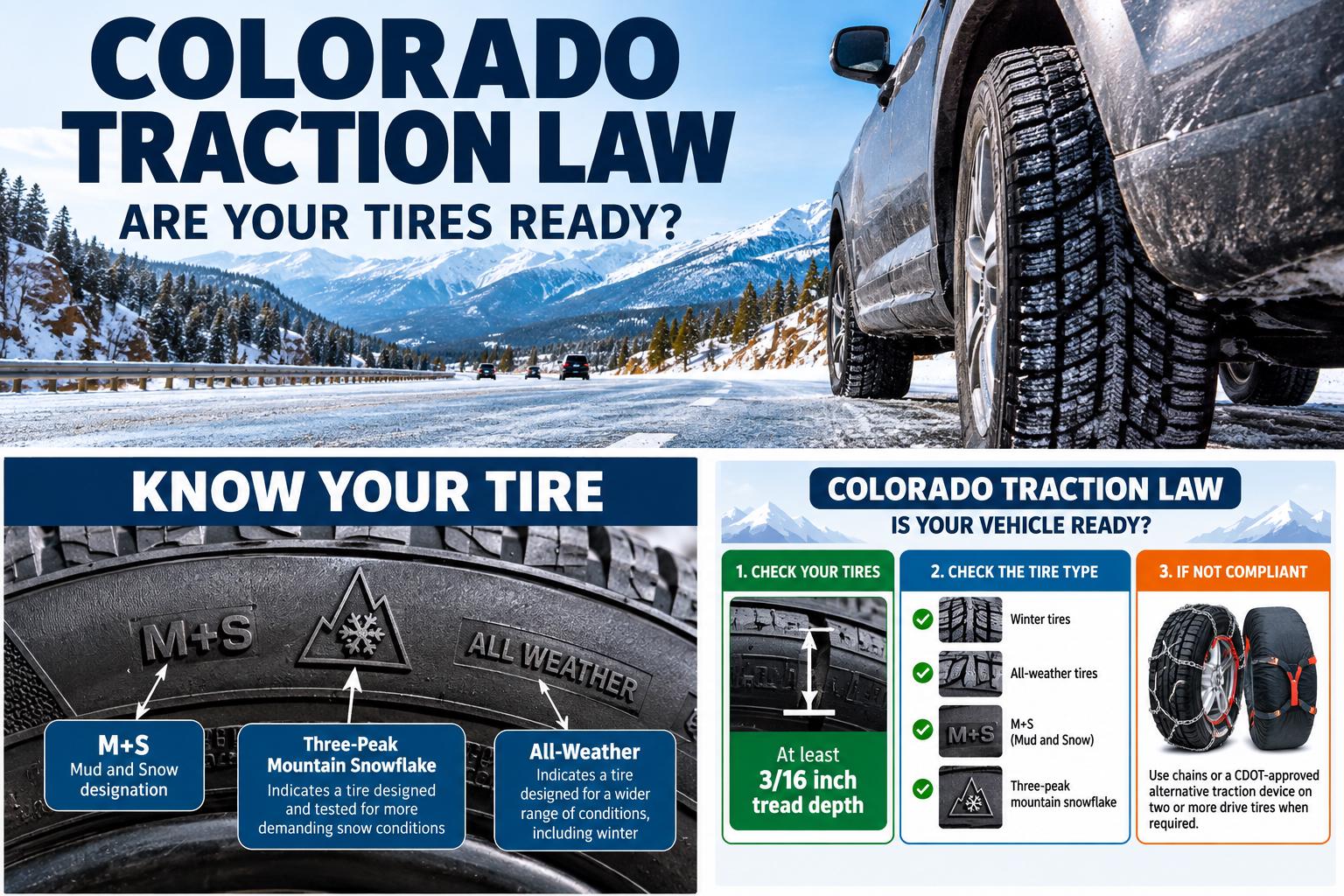 Colorado Traction Law: Are Your Tires Ready for Winter?